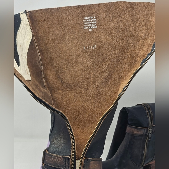 Freebird Women's Holland Distressed Brown Western Round Toe Tall Boots Size 8 - Picture 12 of 16